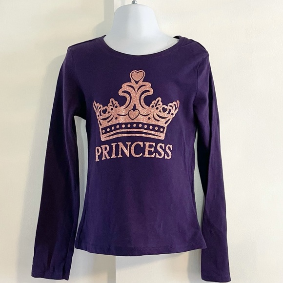🆕Girl’s Glitter PRINCESS Graphic Tee - Picture 2 of 5